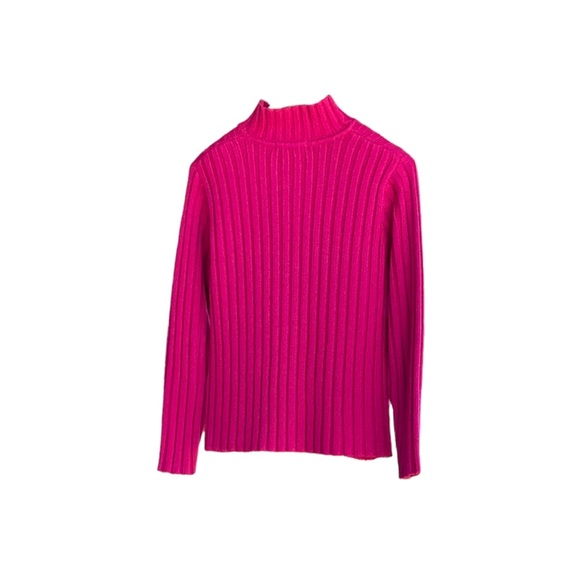 Karen Scott Petites MED Pink Cable Design Sweater Comfy Machine Washable EUC! - Picture 2 of 5